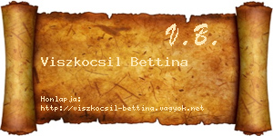 Viszkocsil Bettina névjegykártya